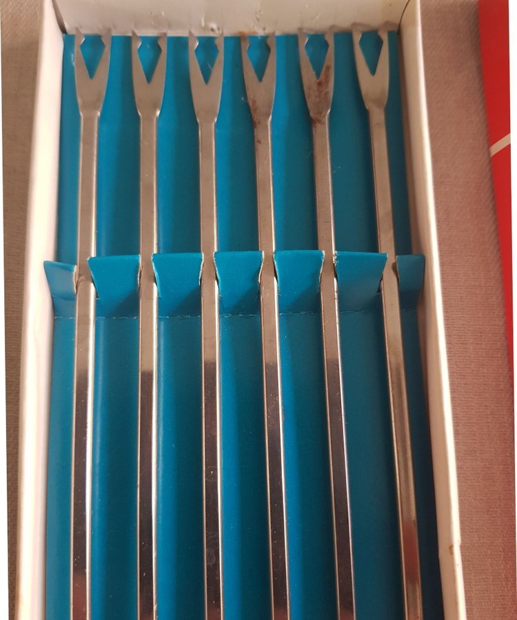 Fondue forks/ gafflar 60-70tal Vintage i perfekt skick  25cm långa