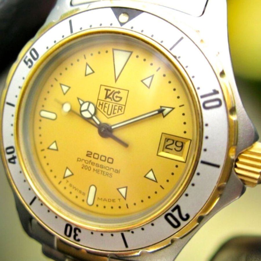 Vintage golden line tag heuer 2000