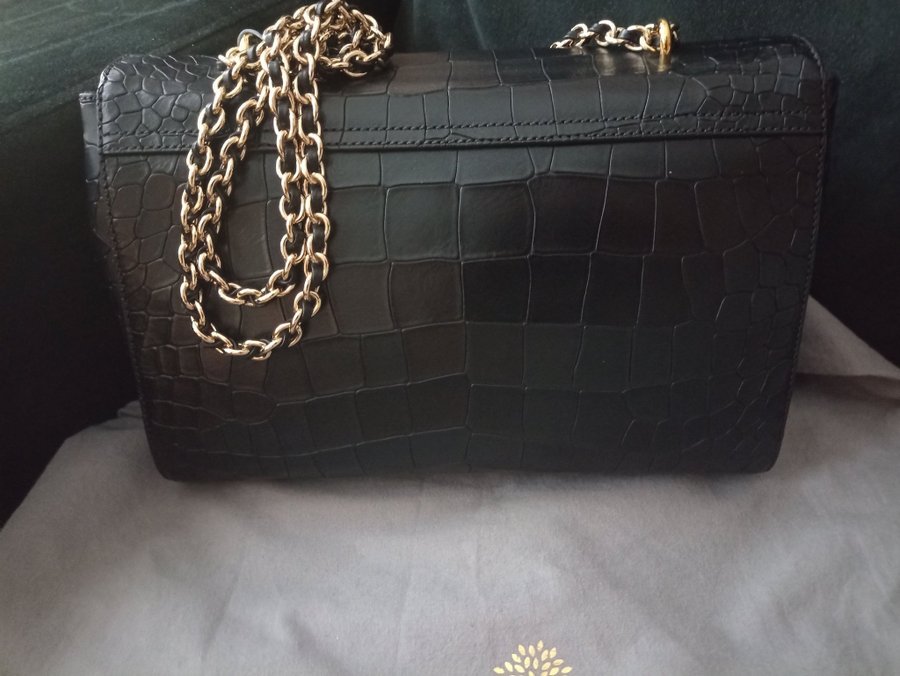 Mulberry Lily storlek medium croco Svart i nyskick mycket elegant