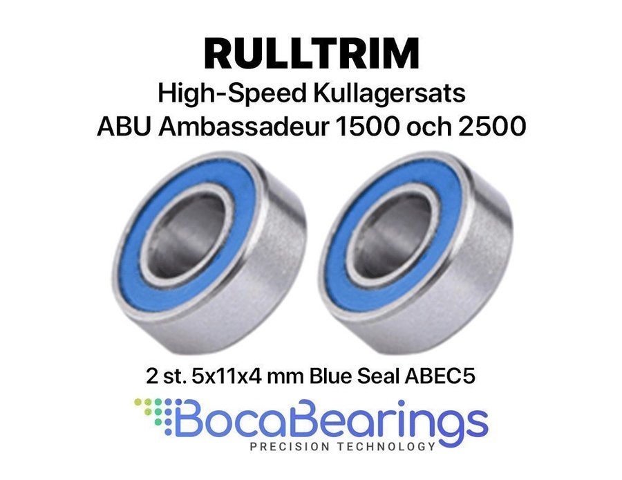 Rulltrim till ABU Ambassader 1500-2500 - High Speed Kullagersats 2 st 5x11x4 mm