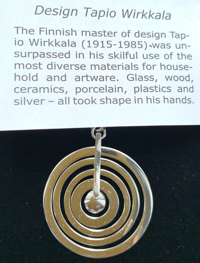 Silvermåne hänge mindre Design Tapio Wirkkala elegans Made in Finland Silvermoon