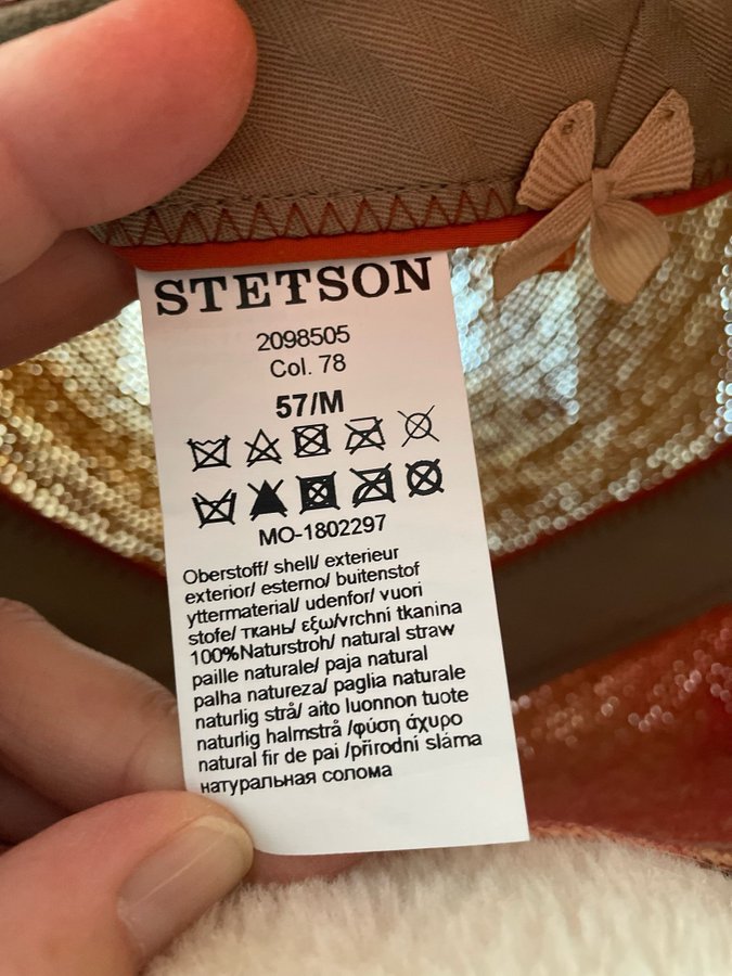 Stetson rosa och beige hatt storlek 57/M