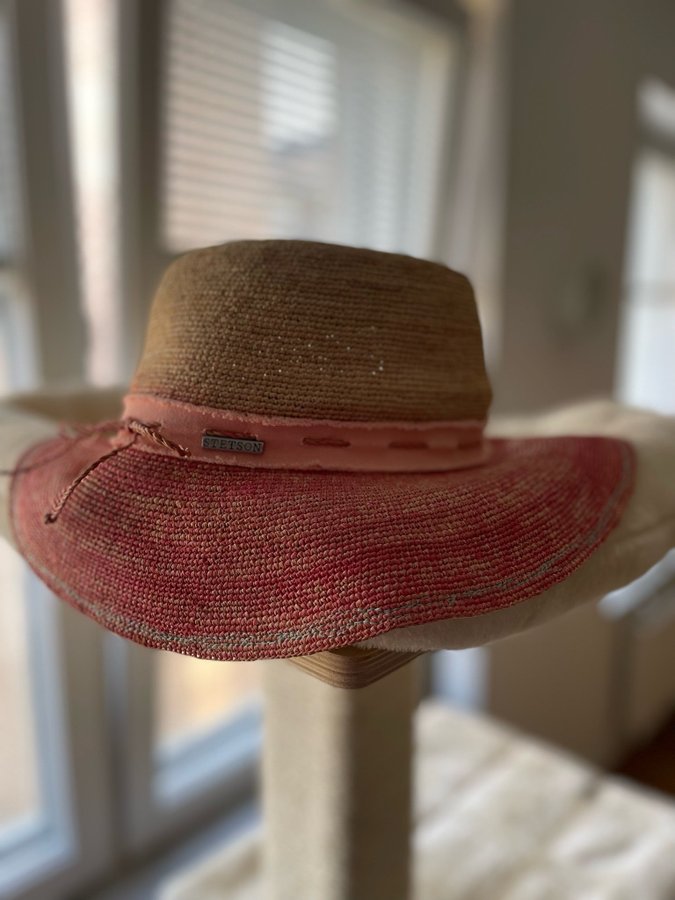 Stetson rosa och beige hatt storlek 57/M