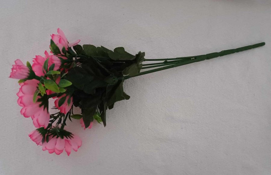 Konstgjorda rosa blommor plastblommor 2 buketter