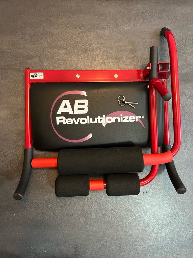 Ab Revolutionizer magtränare + röd nackkudde gym redskap