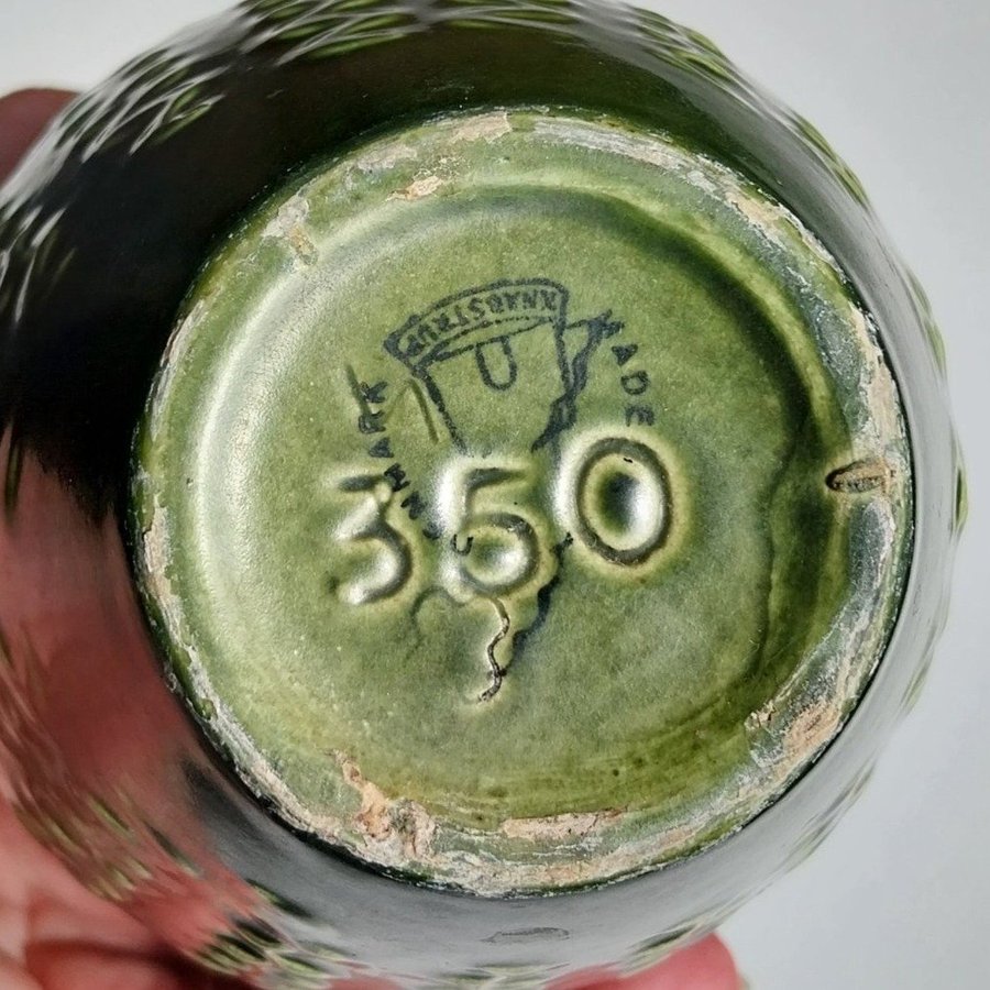 Very Old Rare Knabstrup Danmark Keramisk Vas No350 Gammal Keramik Vase Vaser