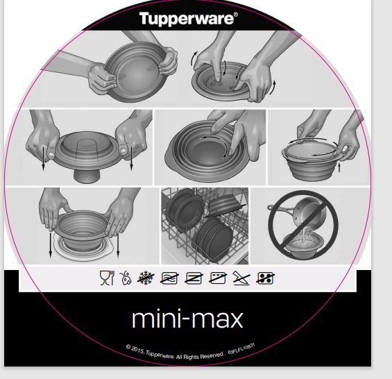 2 st Tupperware skålar med lock MiniMax 700 ml nya