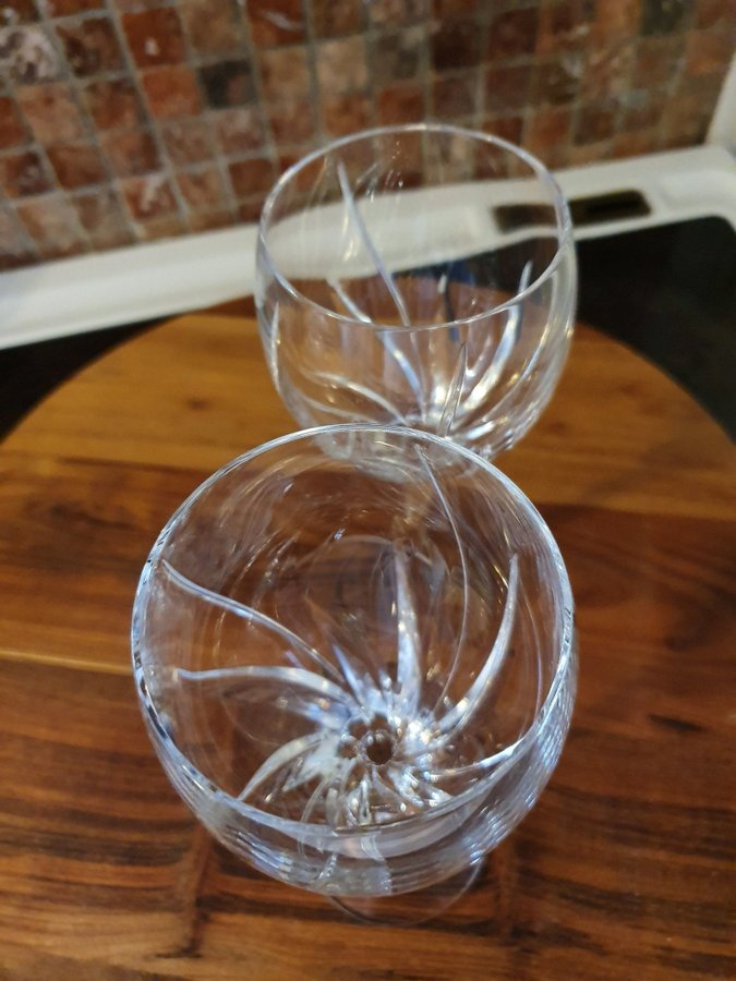 Exklusivt slipat kristallglas rosenthal estelle 2 stycken