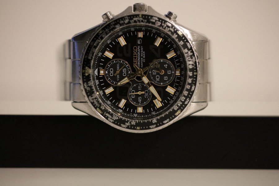 Seiko Chronograph 7T92-0CF0 -413mm - Stål- Gott skick - Servicebehov - Dec 2007