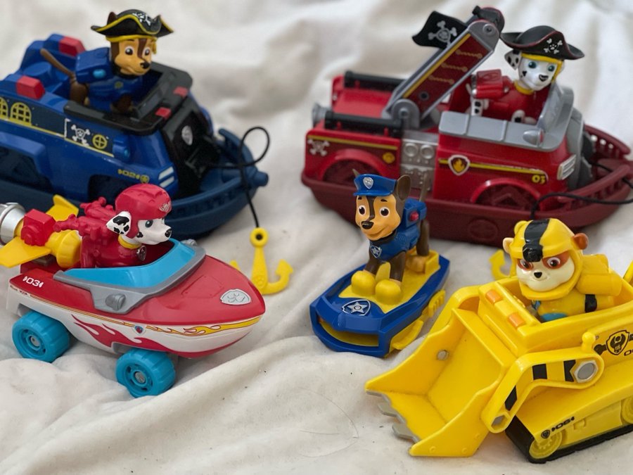 Paw patrol leksaker leksakshundar och fordon båtar och bilar