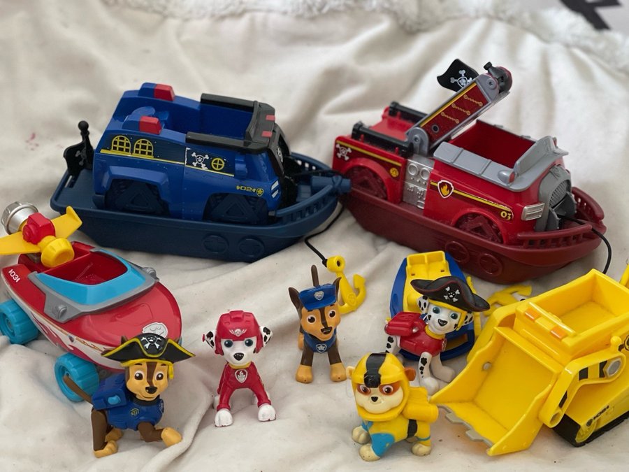 Paw patrol leksaker leksakshundar och fordon båtar och bilar