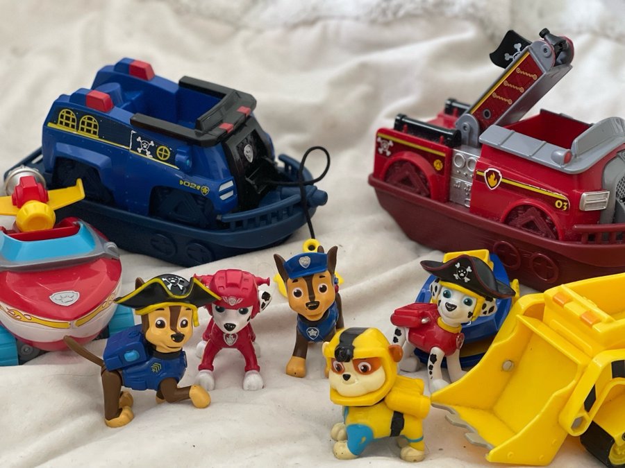 Paw patrol leksaker leksakshundar och fordon båtar och bilar