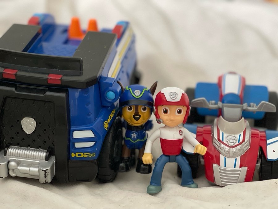 Paw patrol Chase och Ryder fyrhjuling leksaksfigurer leksaksbilar