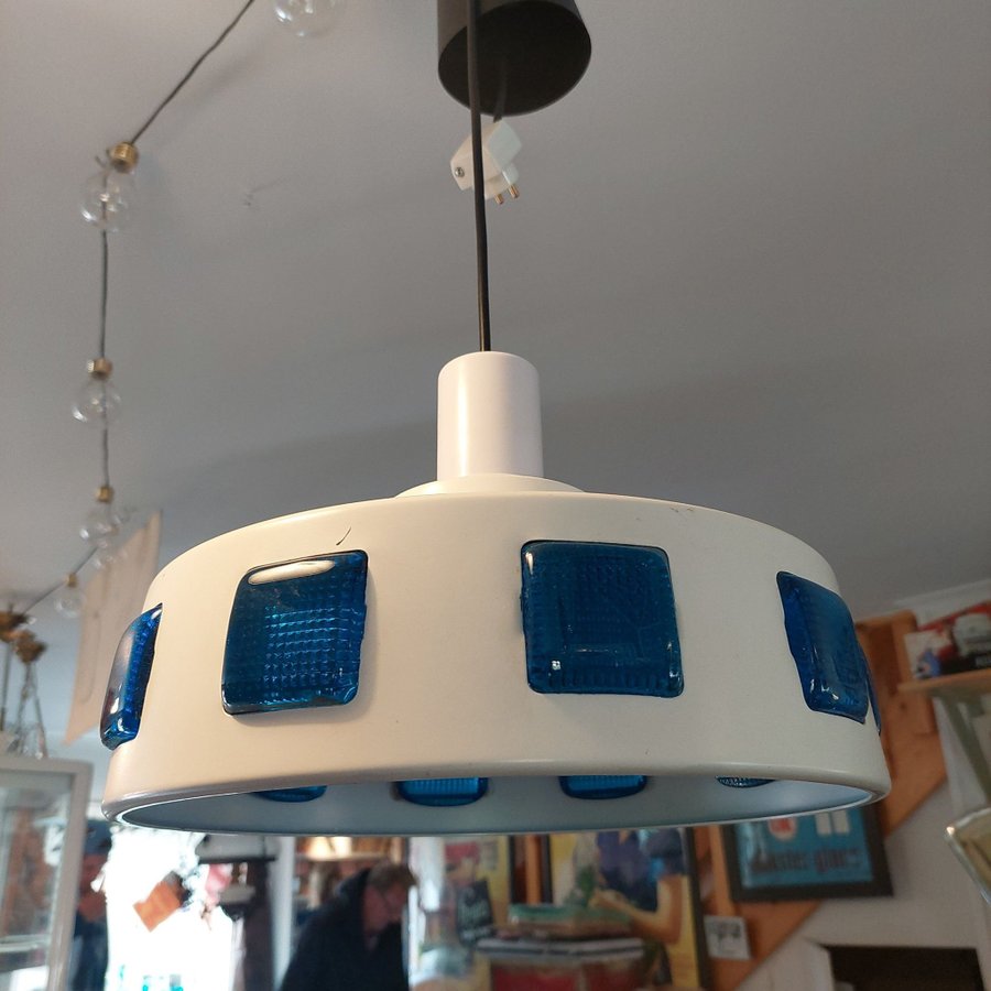 RETRO TAKLAMPA 60/70-TAL!! PLÅT  GLAS!