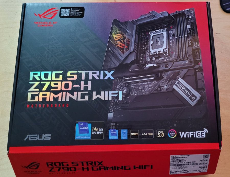 ASUS Strix Z790 H-Gaming wifi - till 121314gen intel socket lga1700