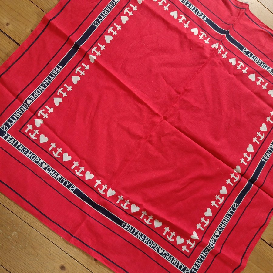 Röd scarve scarf sjal halsduk RedGreen Danmark