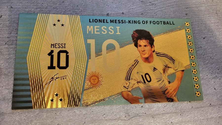 Messi Argentina Världsmästare 2022 Sedel Limited Edition