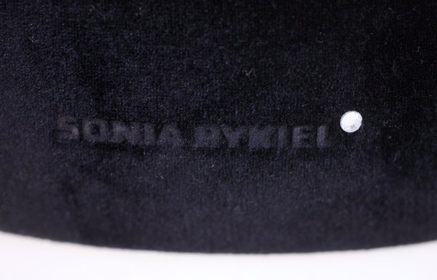 Sonia Rykiel vintage black sunglasses case with crystal-circa 1980s/1990s-130g