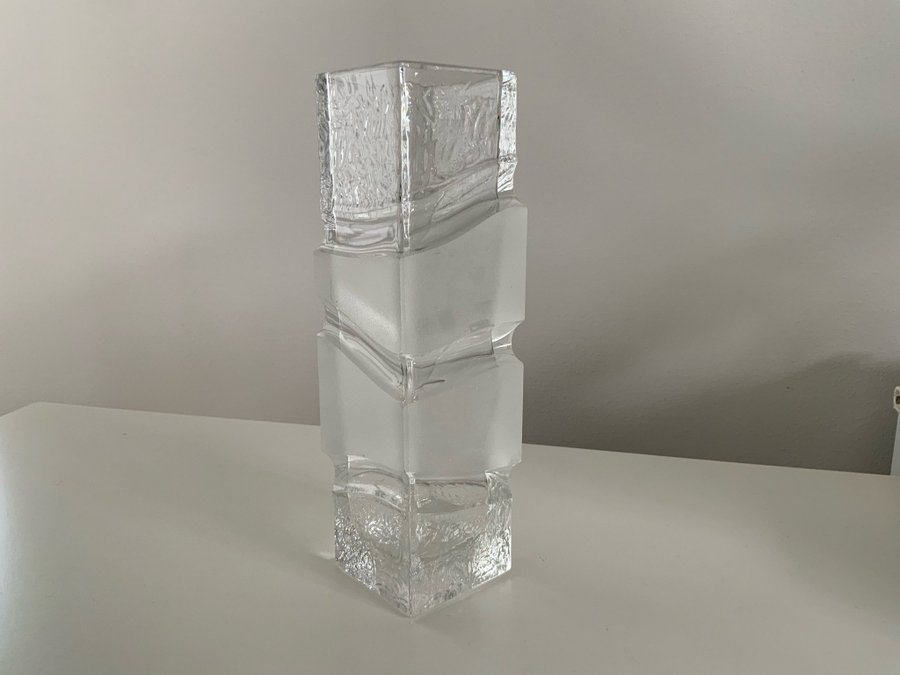 Warmensteinach Glaswerke - Tysk Op-Art kristallvas från 1970-talet