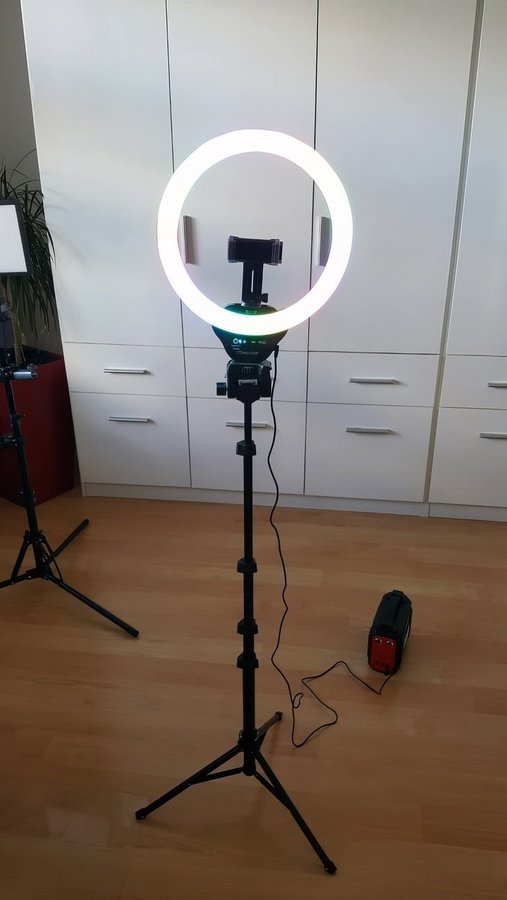 NY 170cm/12 tums ringlampa tripod | RGB | Fjärrslutare | Ordpris 529kr