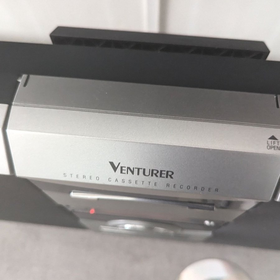 VENTURER Vintage Vertikal CD Micro System Stereo kassettbandspelare