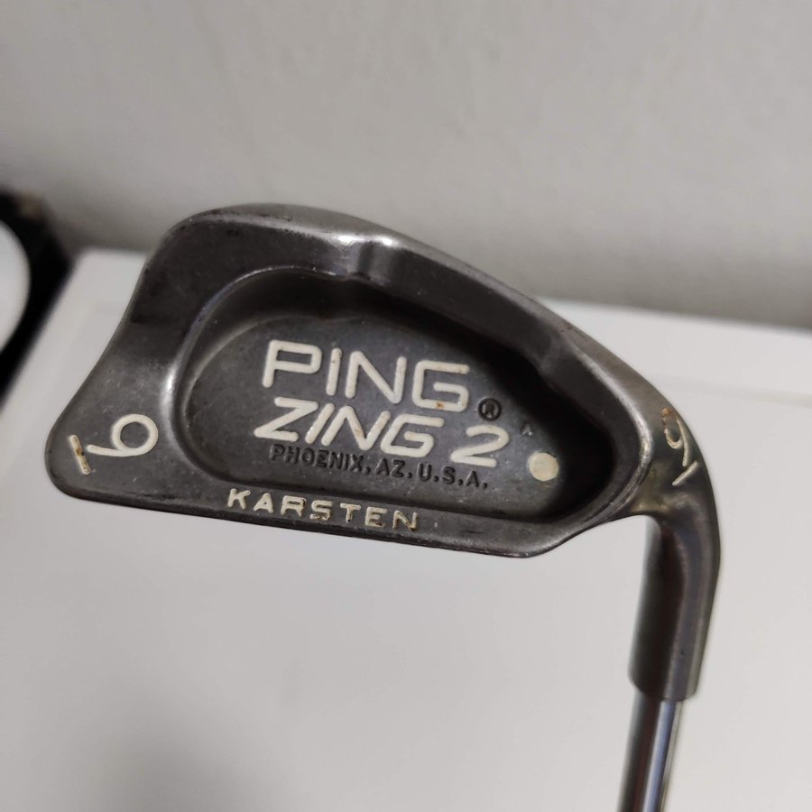 Ping Zing 2 Karsten järnnia White dot orginal skaft JZ regular + grepp Höger