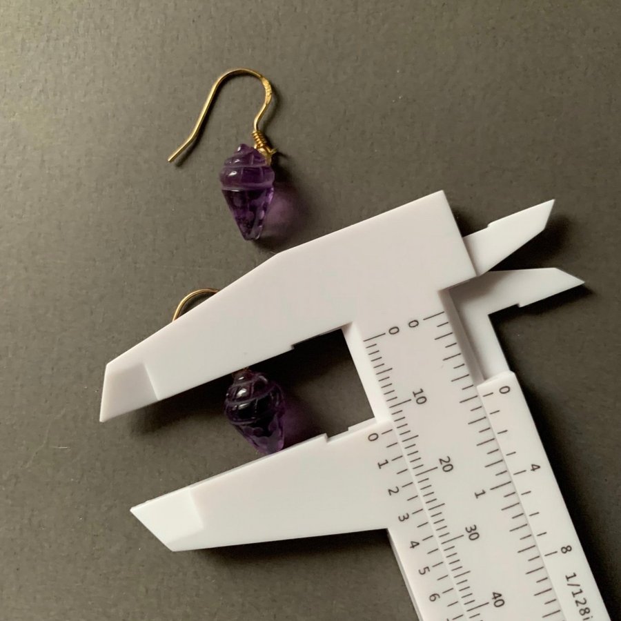 Energy Guardian Jewelry - Amethyst Ice Cream Cone Earrings |Amethystörhängen|