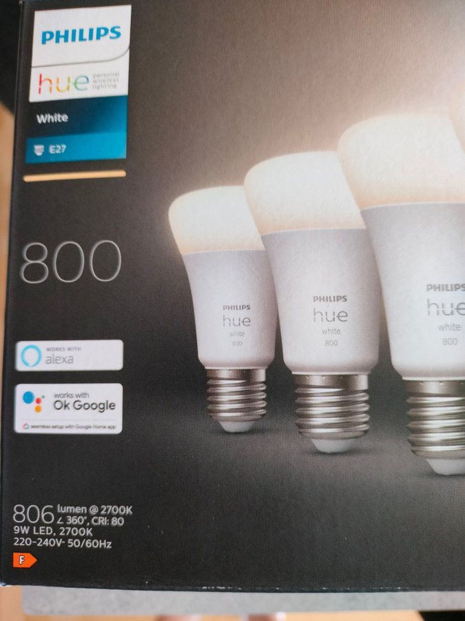 3st Philips Hue White E27 lampor