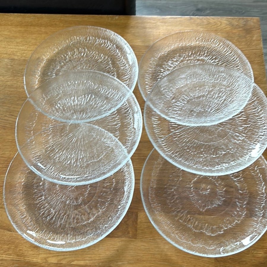 Iittala "SOLARIS" 6 st mattallrikar ø 25 cm Tapio Wirkkala bruksskick