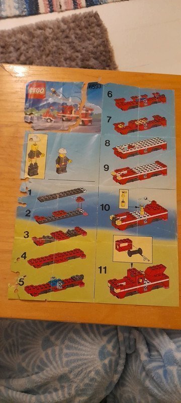Lego 6593 Blaze Battler vintage retro 90-talet brandbil brandstation