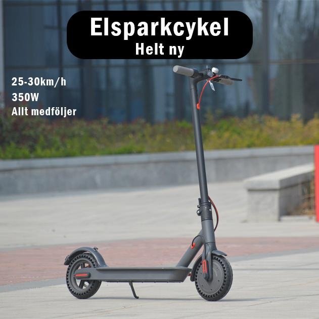 Elscooter Elsparkcykel 25km/h 25-30km räckvidd 350W Helt ny