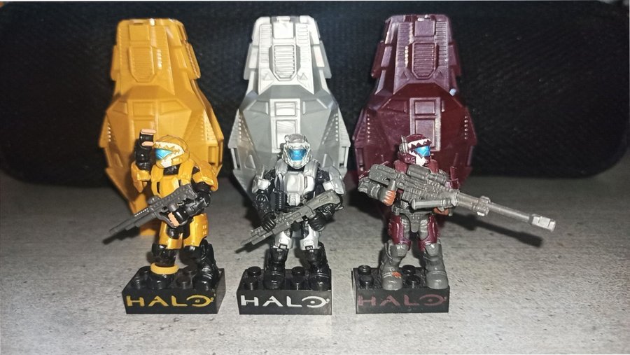 4st Oöppnade Mega Bloks Halo Metallic Series IV Drop Pods från 2016