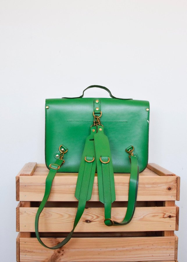 N'Damus Grön läder väska