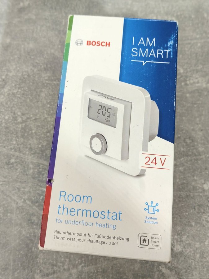 Bosch Smart Home Thermostat 24V For Underfloor Heating Golvvärme Termostat