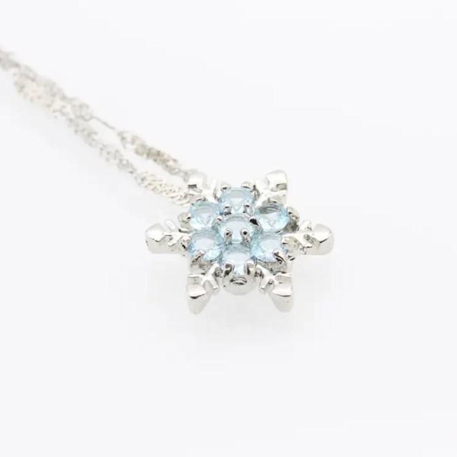 Beautiful chen necklace for girls and womens with sky blue stones