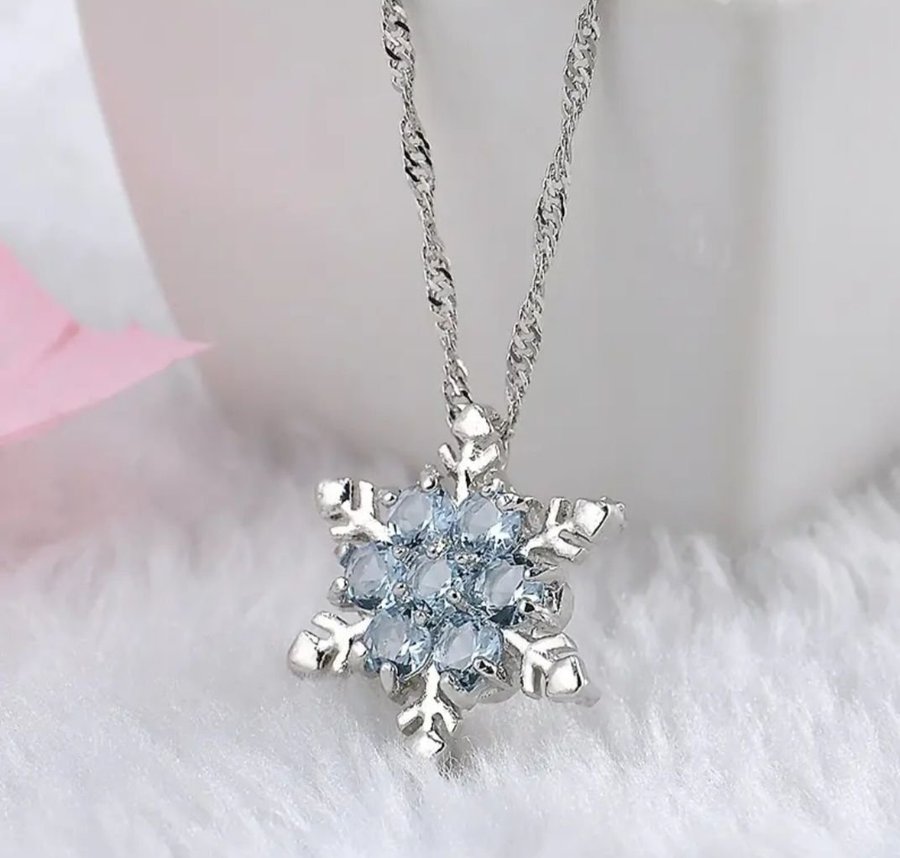 Beautiful chen necklace for girls and womens with sky blue stones