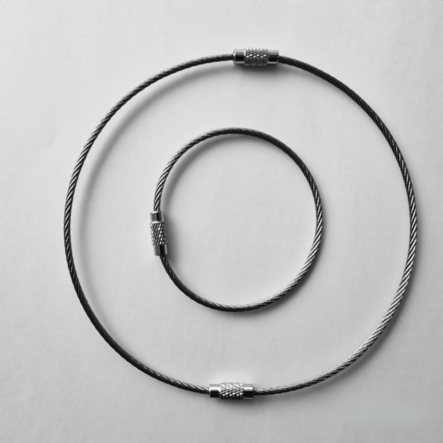 Multifunktional Stainless Steel Cable Wire ring with Screw Buckle | Keyring