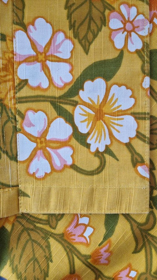 Vintage 60-tal Gardin Draperi Tyger 113x196 Inredning 60s Curtain