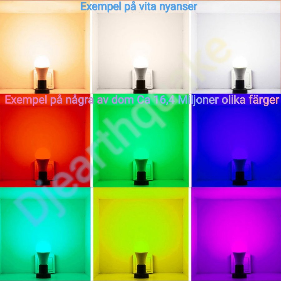 2 St Zigbee LED Lampor E27 Fungerar med Philips HUE