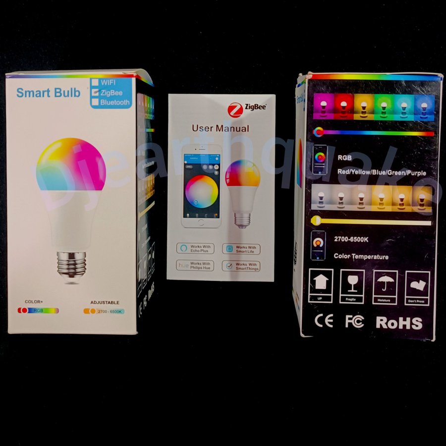 2 St Zigbee LED Lampor E27 Fungerar med Philips HUE