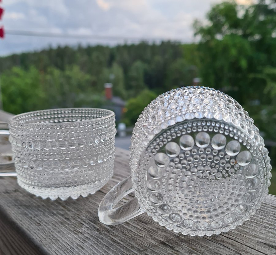 GLÖGGMUGG 'Kastehelmi' glas Oiva Toikka Iittala Finland