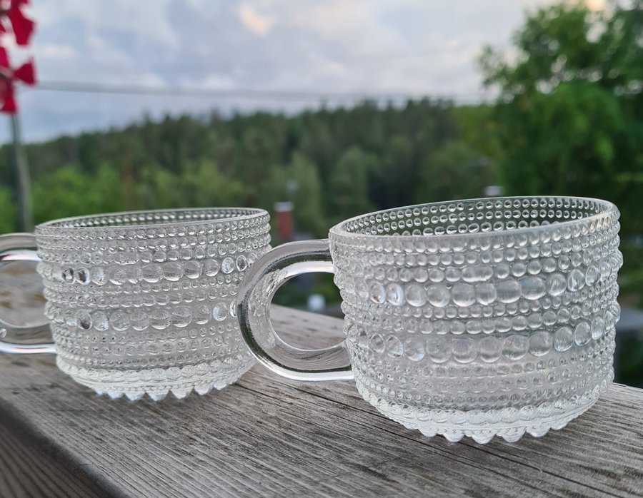 GLÖGGMUGG 'Kastehelmi' glas Oiva Toikka Iittala Finland