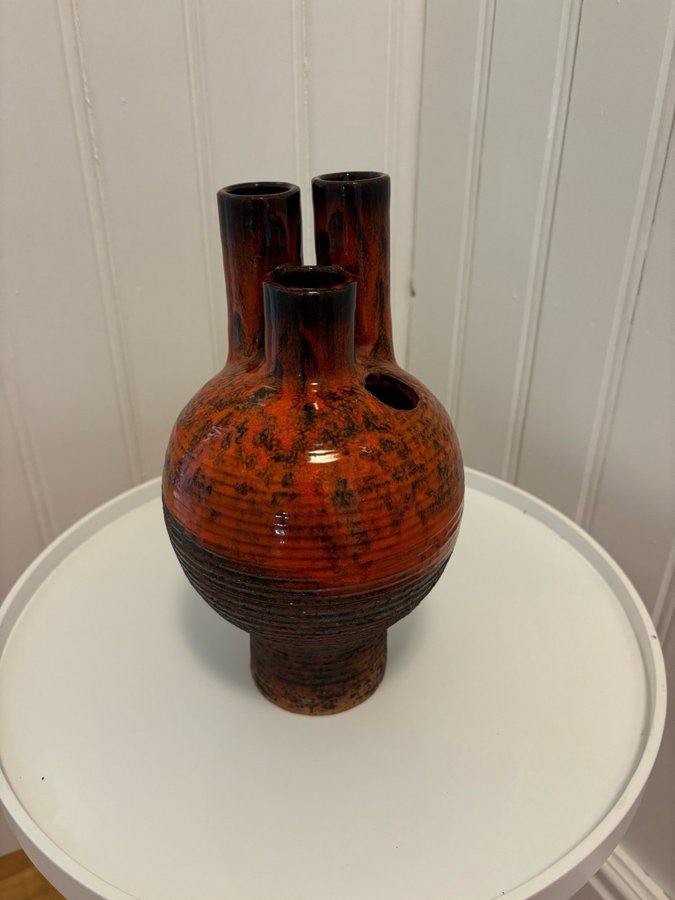 Ninnie design keramik retro vad orange brun