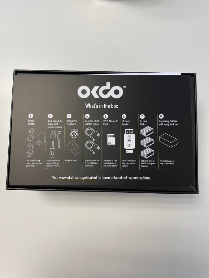 OKdo Raspberry Pi 4 – 4GB/8GB Starter Kit (Utan Raspberry Pi)