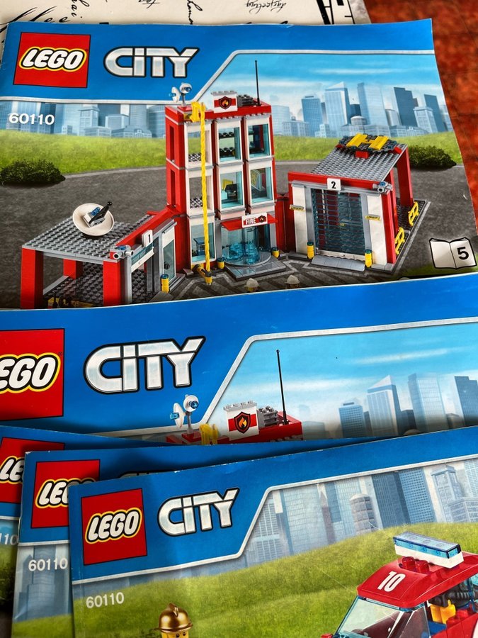 Manualer till Lego city 60110 brandstation