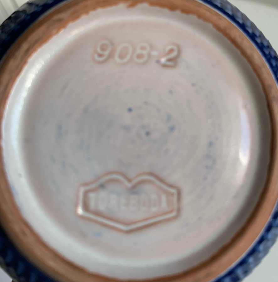 Ytterfoder i blått från Töreboda Keramik