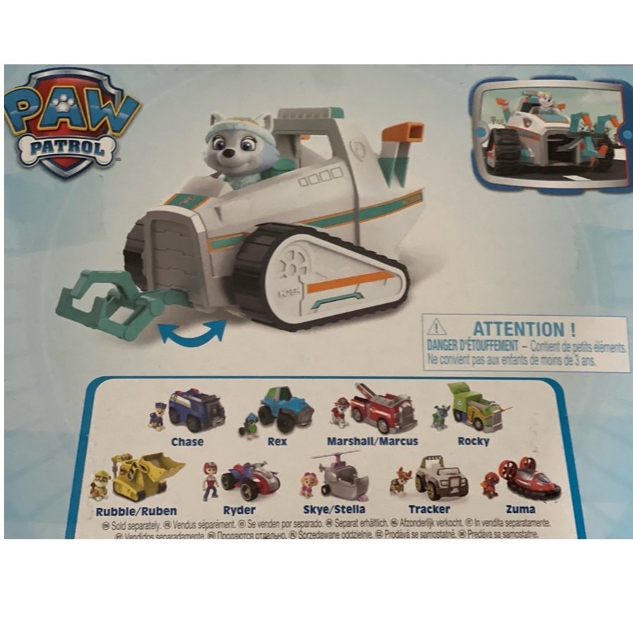 Helt NY Paw Patrol Everest med fordon leksak barn present Nickelodeon