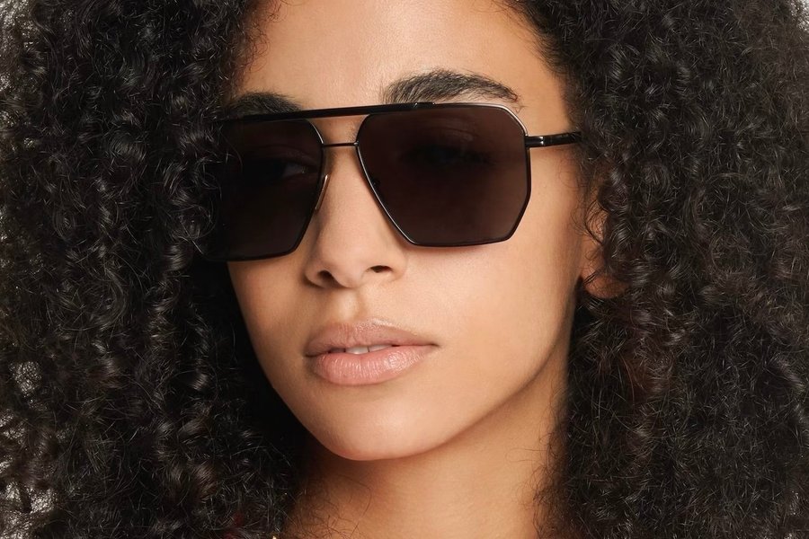 BOTTEGA VENETA Square aviator sunglasses