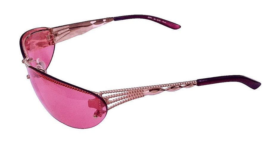 Jean Paul Gaultier Women Sunglasses 90s Vintage Gold Frame/Pink Lenses Jpg Case