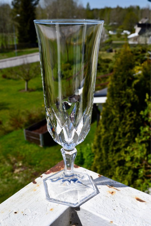 CRISTAL D’ARQUES FRANKRIKE - 6 st CHAMPAGNEGLAS ”CHAUMONT” i kristall VINTAGE